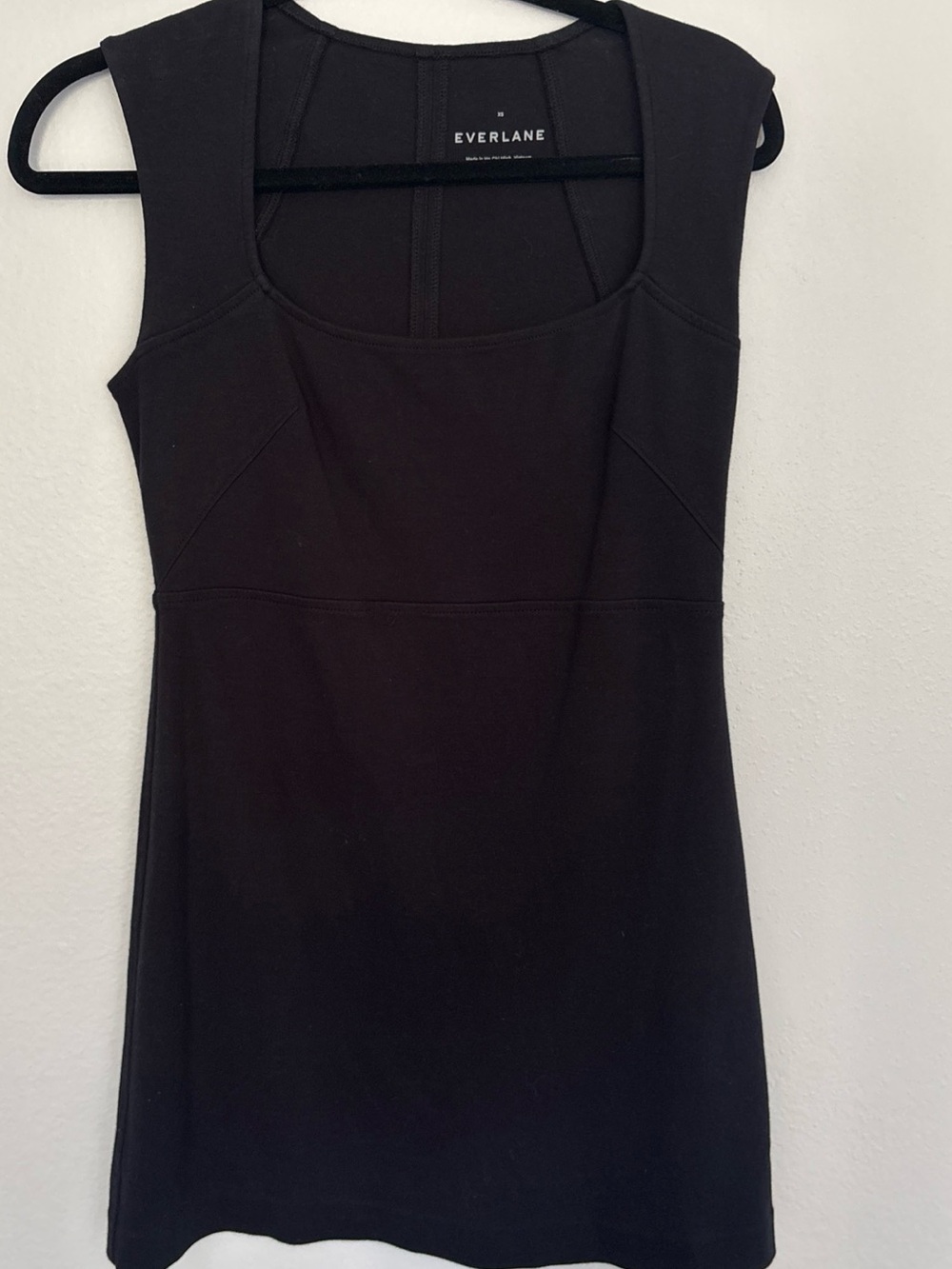 Everlane Black Scoop Neck Tank Dress Top